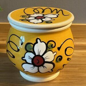 Vintage Marie France signed egg cooker  Quebec Pottery art Egg cooker